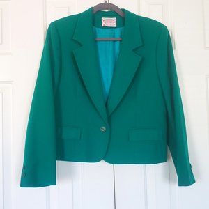 Pendleton 100% Wool Kelly Green Blazer - Size 12P